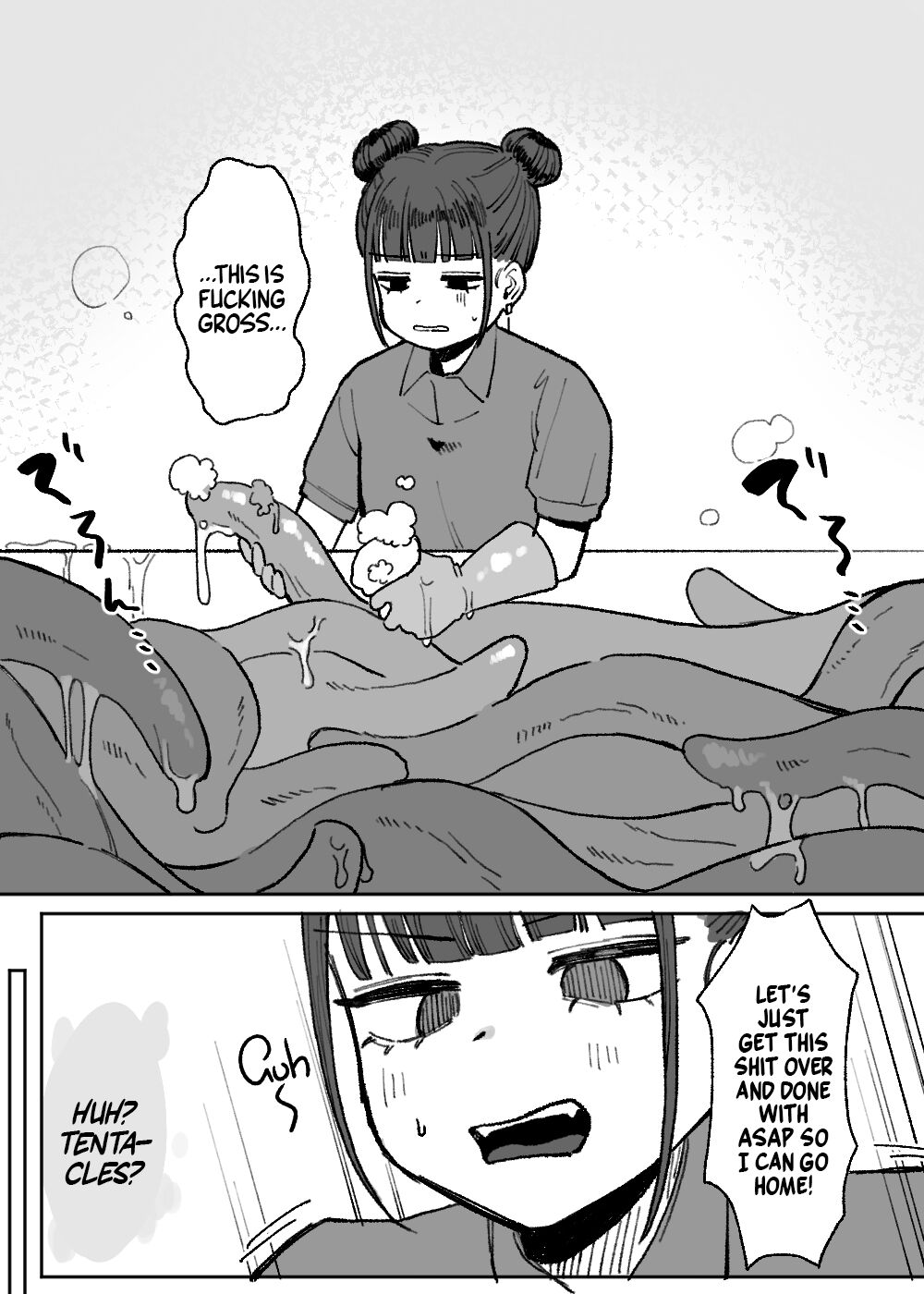 Shokushu Fuuzoku Seisou Baito | Job: Cleaner at at Tentacle Brothel - Page  4 - IMHentai