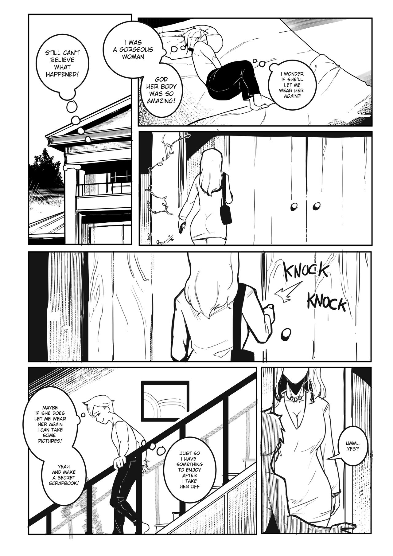 Living Skinsuit: "Power Hungry Blonde" page 1 full