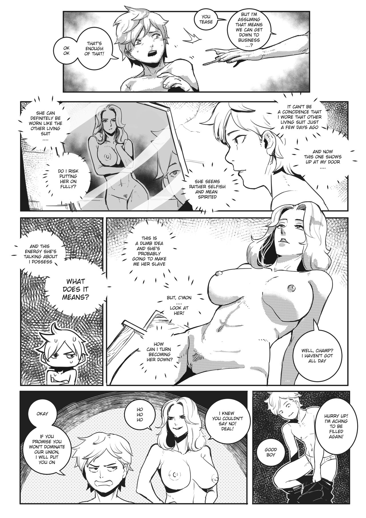 Living Skinsuit: "Power Hungry Blonde" page 9 full