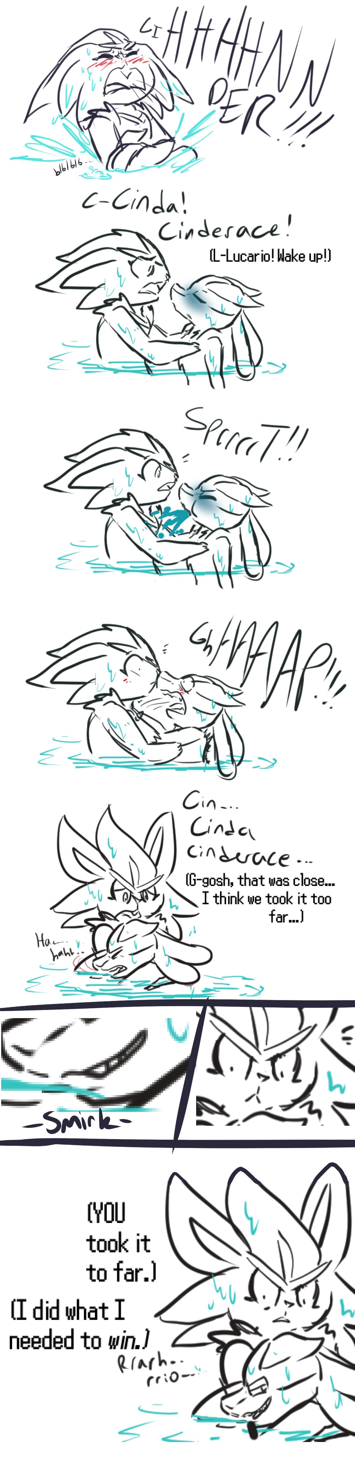 Cinderace VS Lucario! Breathhold Battle! page 9 full