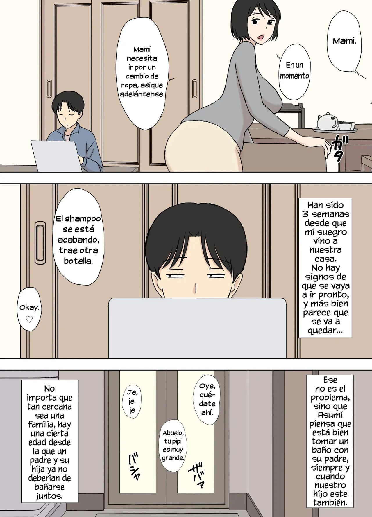 Tsuma ga Ore no Oyaji to Issho ni Furo ni Haitte Irunda ga.. | Mi esposa aún se baña con su padre page 7 full
