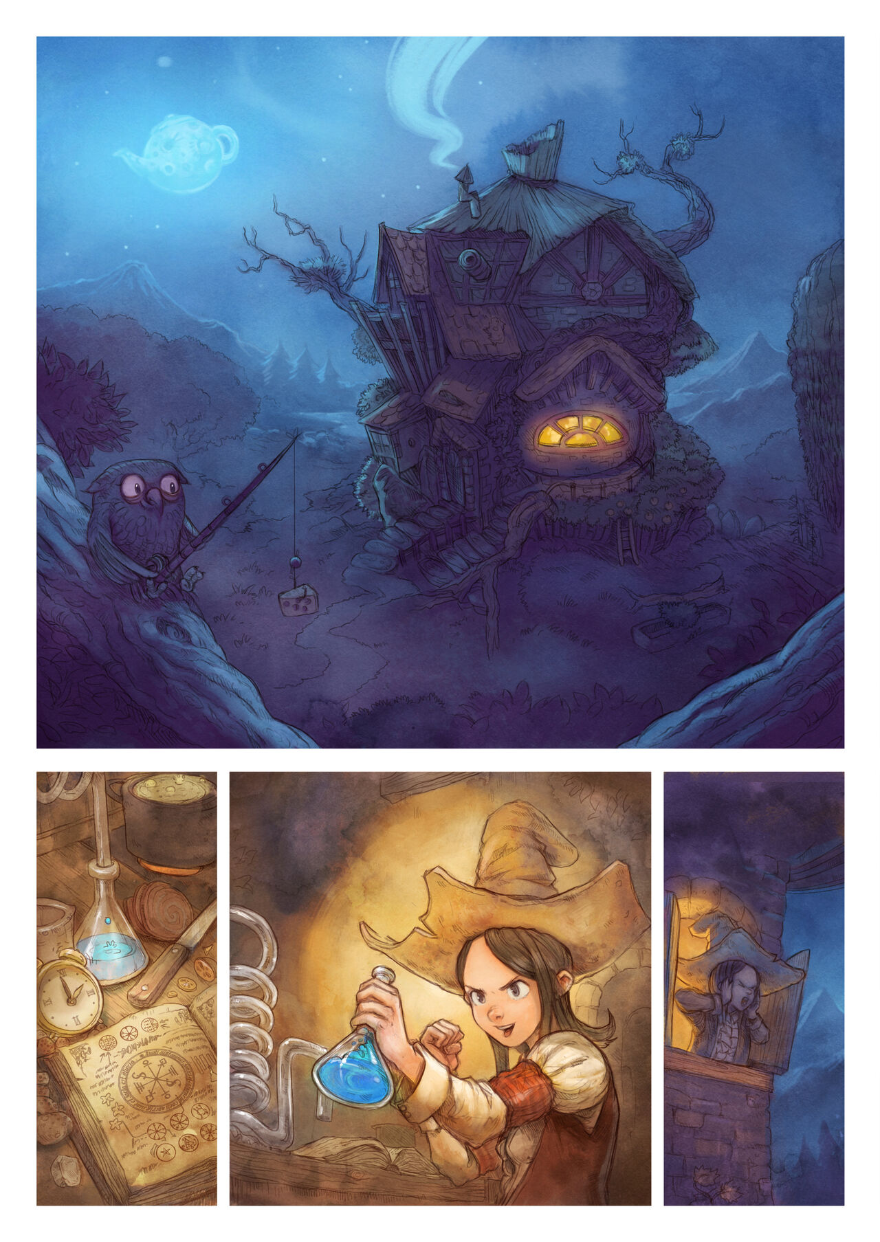 Pepper&Carrot Episode 4: Stroke of Genius page 1 full