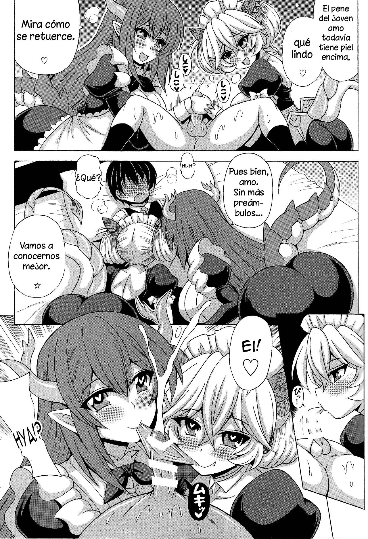 Dotei Bocchan to Dragon Maid no Fudeoroshi | El joven amo y las sirvientes traviesas page 4 full