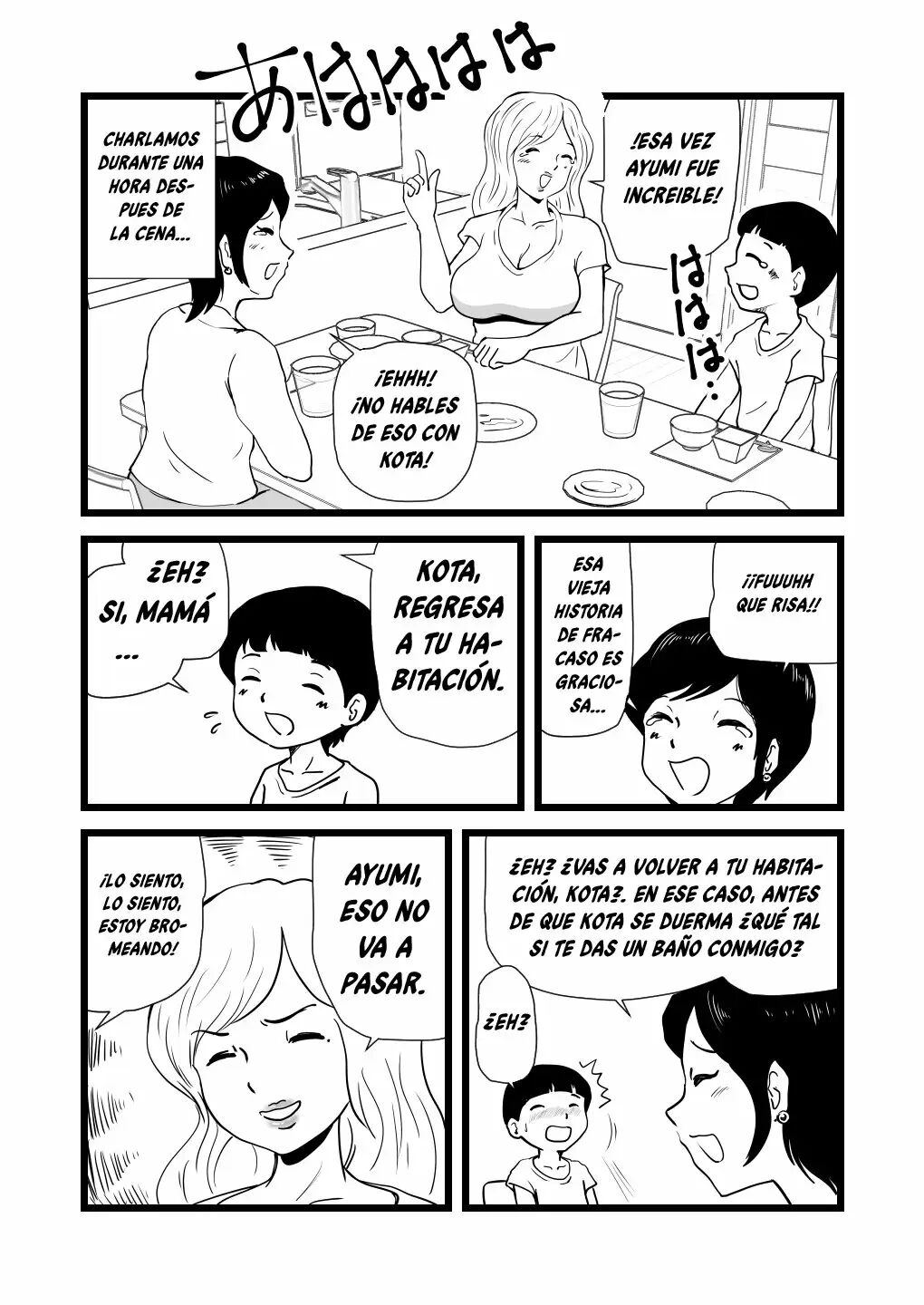 Mama to Ayumi-san ni Shibori Torareru Musuko no Hanashi | LA HISTORIA DE UN HIJO QUE ES EXPLOTADO SEXUALMENTE POR SU MADRE Y AYUMI page 7 full