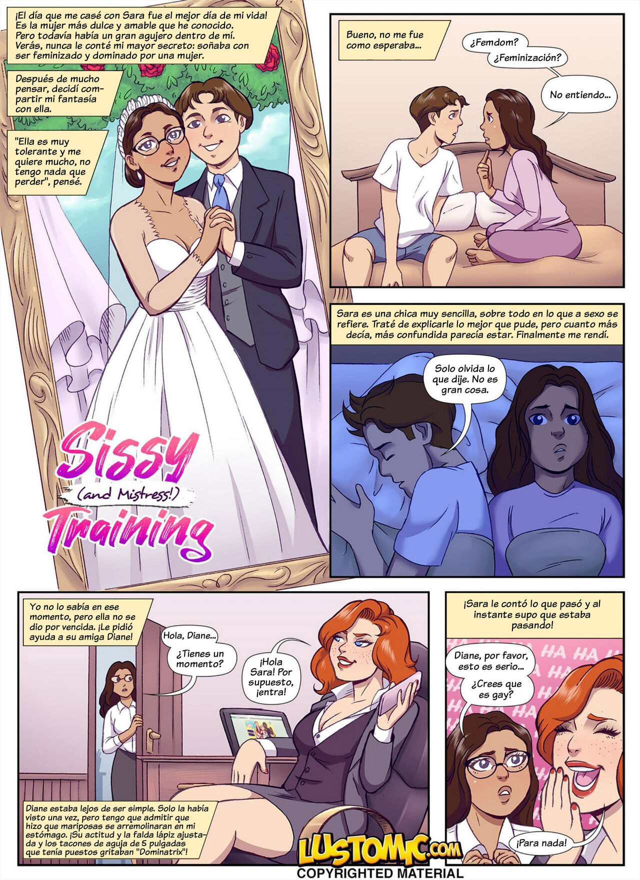 Mariquita y ama entrenando Sissy and Mistress Training Page 1  