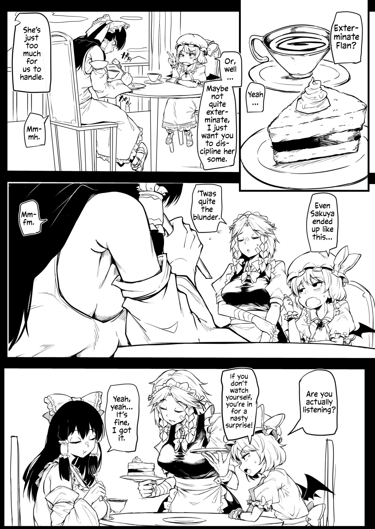 Futanari Flan-chan Ga Reimu O Choukyou Suru Manga | Futanari Flan-chan Training Reimu page 2 full