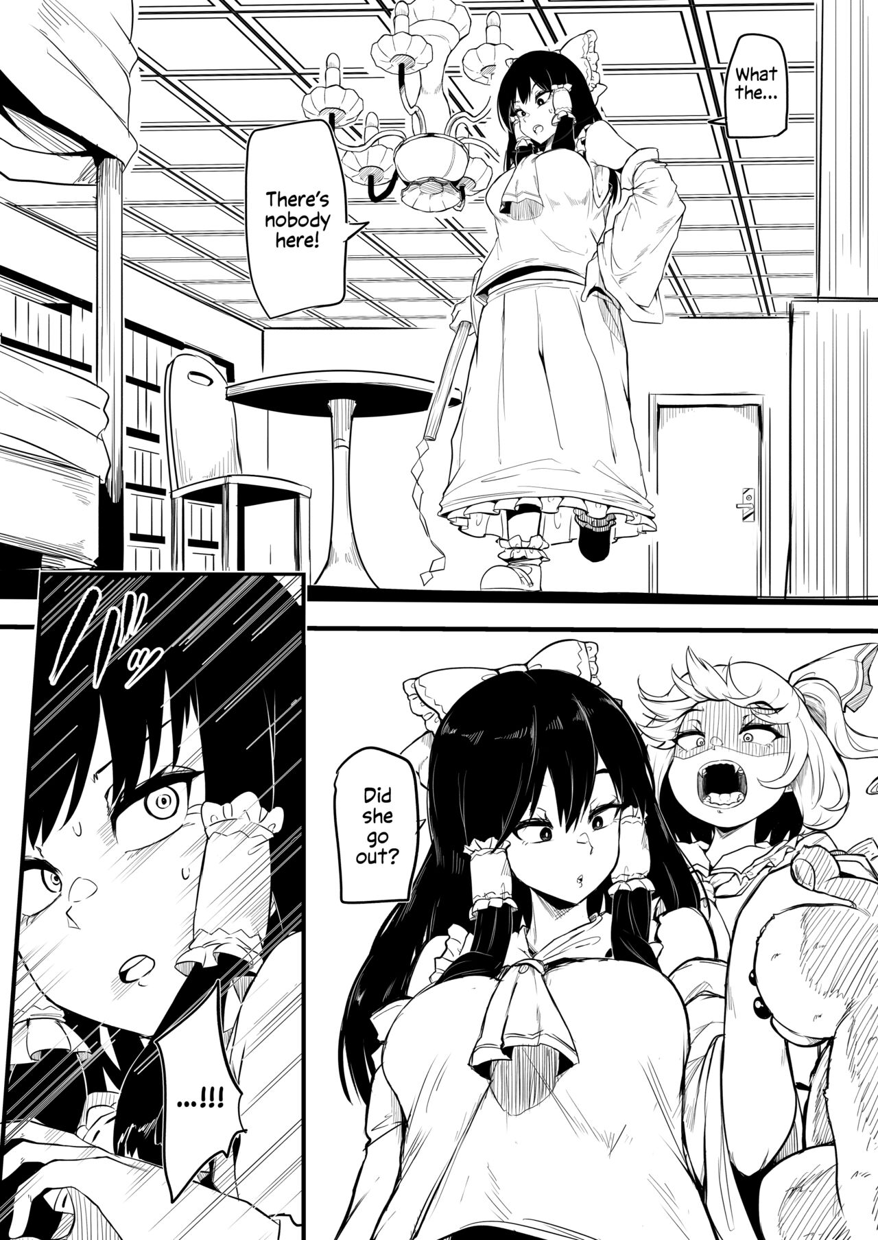 Futanari Flan-chan Ga Reimu O Choukyou Suru Manga | Futanari Flan-chan Training Reimu page 4 full