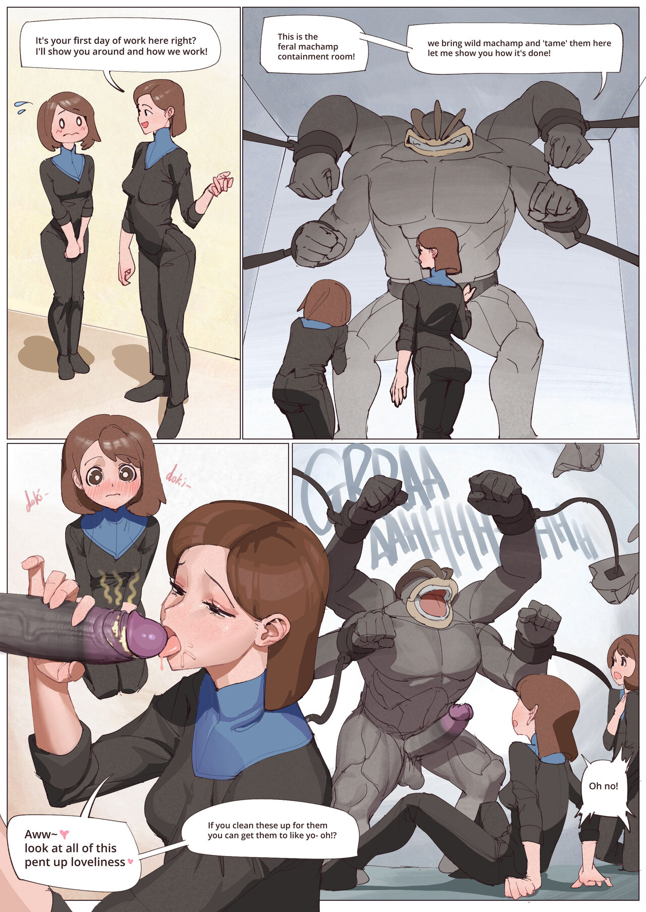 Machamp Delivery Lady page 1 full