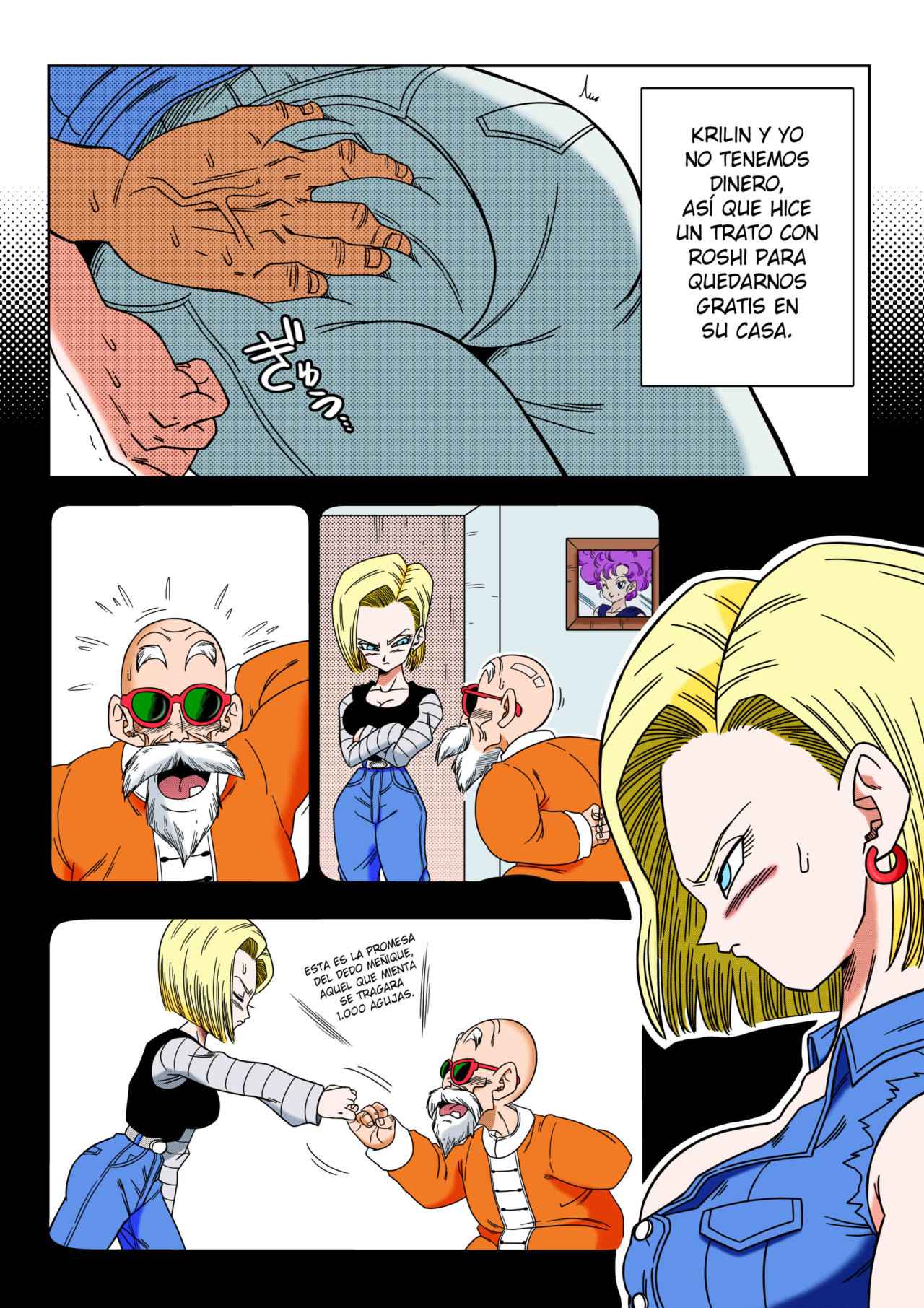 Android 18 vs Master Roshi   Color page 3 full