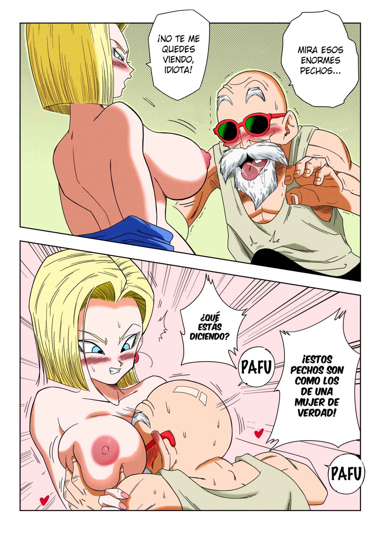 Android 18 vs Master Roshi   Color page 7 full