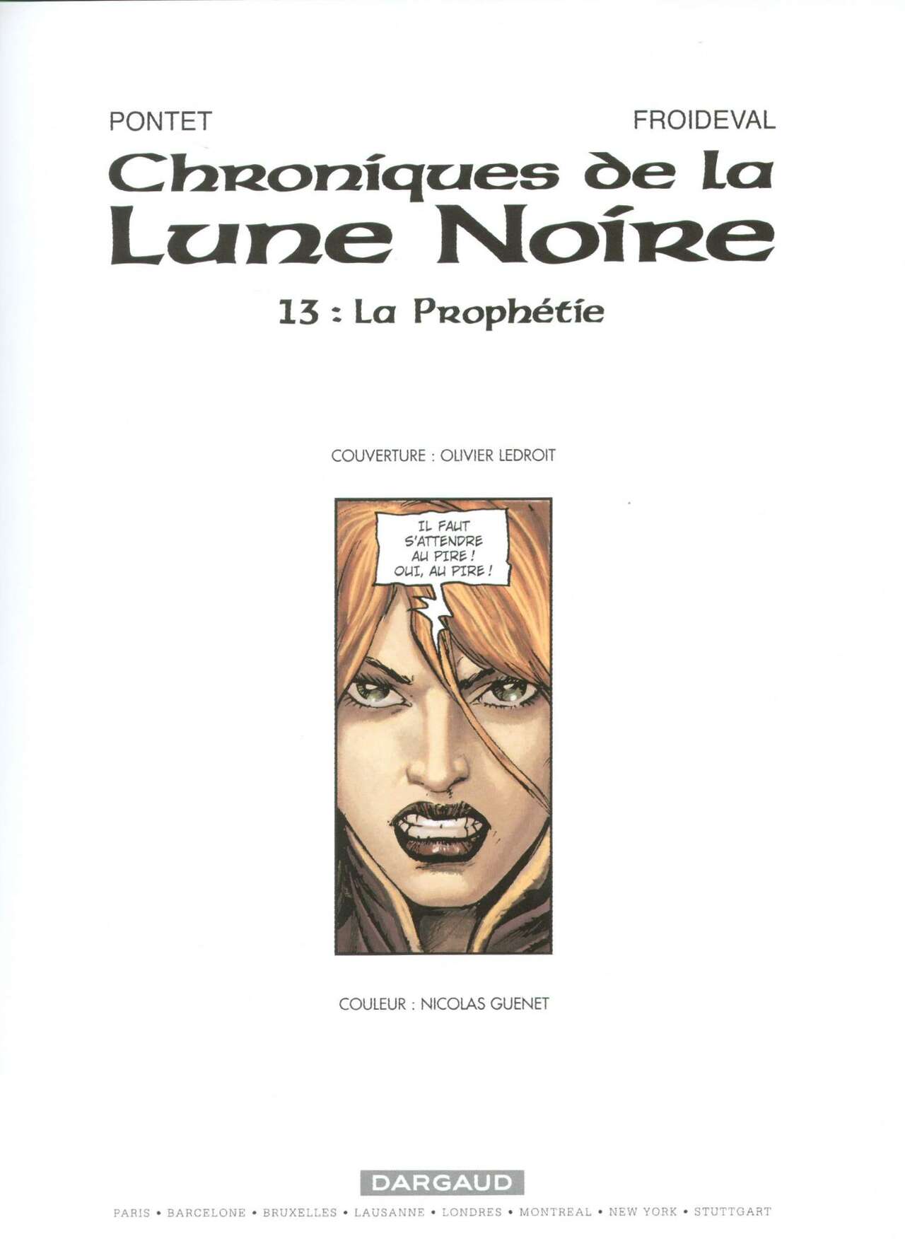 Chroniques De La Lune Noire - T13 - La Prophétie page 2 full