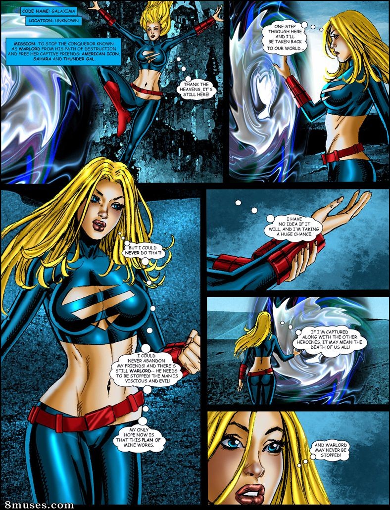 9 Superheroines Comics - 9 Superheroines vs Warlord - Part3 page 2 full