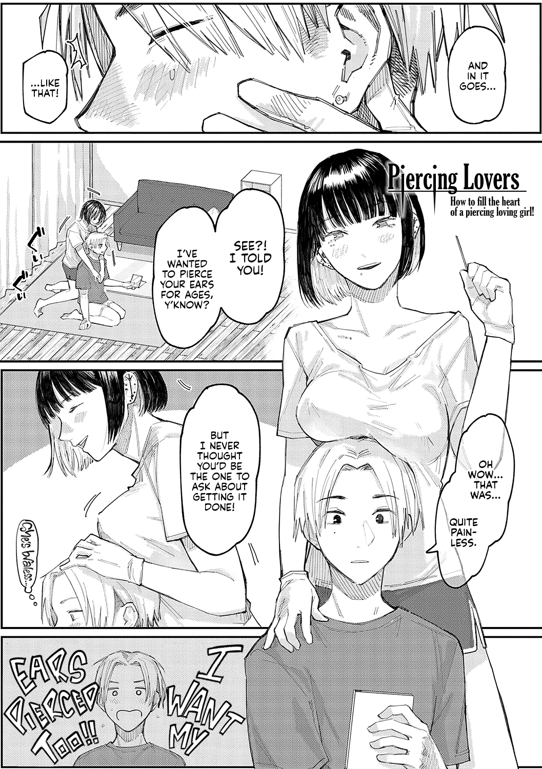 Sashi Ai - Piasu Joshi no Mitashi-kata | Piercing Lovers - How to fill the Heart of a Piercing Loving Girl page 1 full