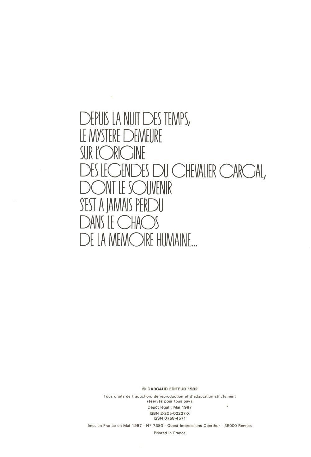 Cargal - tome 01 - La Tombe du Borgne page 3 full