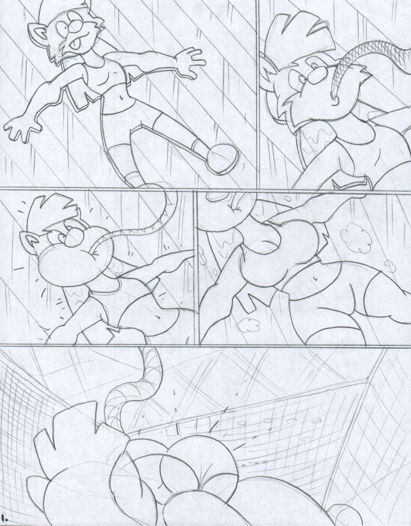 Wendy Wolf Space Jam Inflation Sketch Comic page 1 full