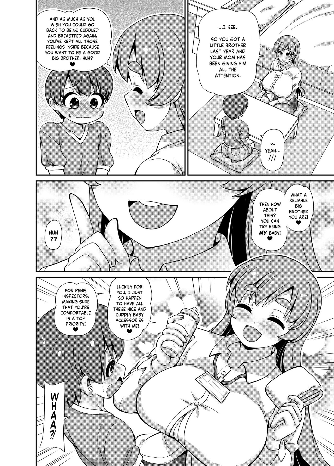 Konnichiwa Seitsuu Kensain desu -Aka-chan de Seitsuu Hen- | Hello, I'm Here For Your Child's Penis Inspection: Infantilism Edition page 5 full