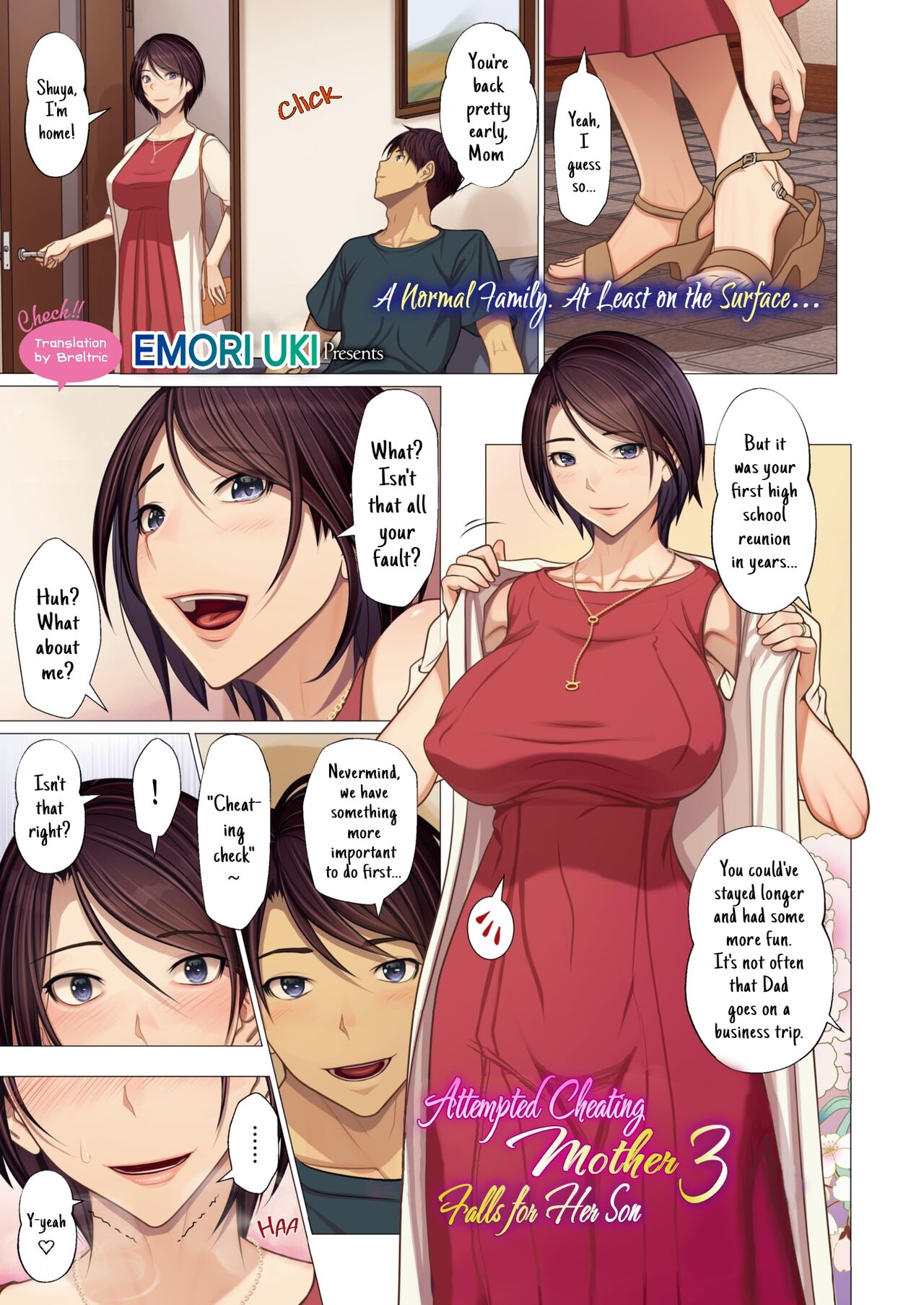Attempted Cheating Mother Falls For Her Son 3 | Uwaki Misui Haha wa Musuko ni Ochiru Ch. 3 page 1 full