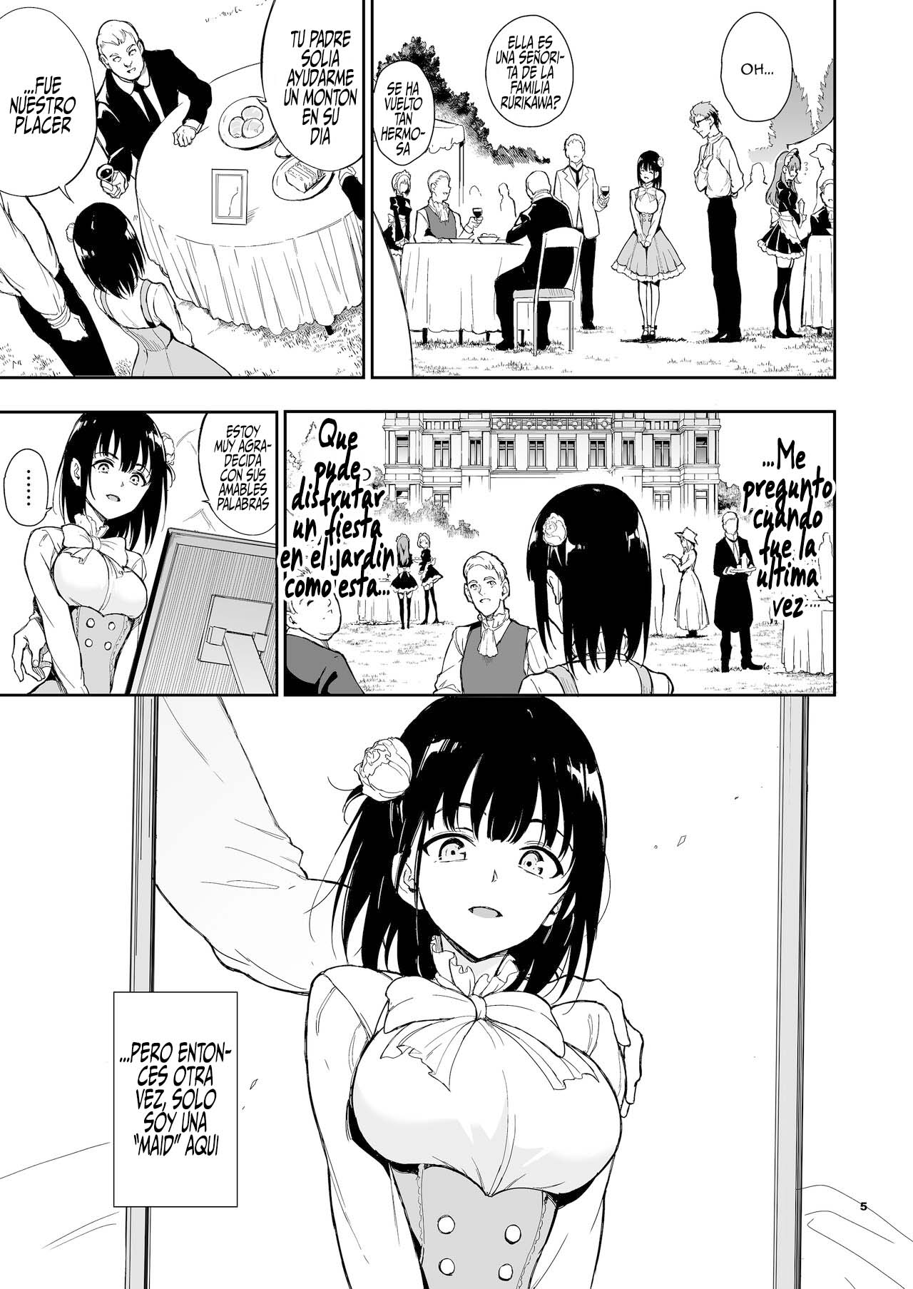 Maid Kyouiku. 5 -Botsuraku Kizoku Rurikawa Tsubaki- | Educación de una maid 5 -La aristócrata caída Rurikawa Tsubaki- page 5 full
