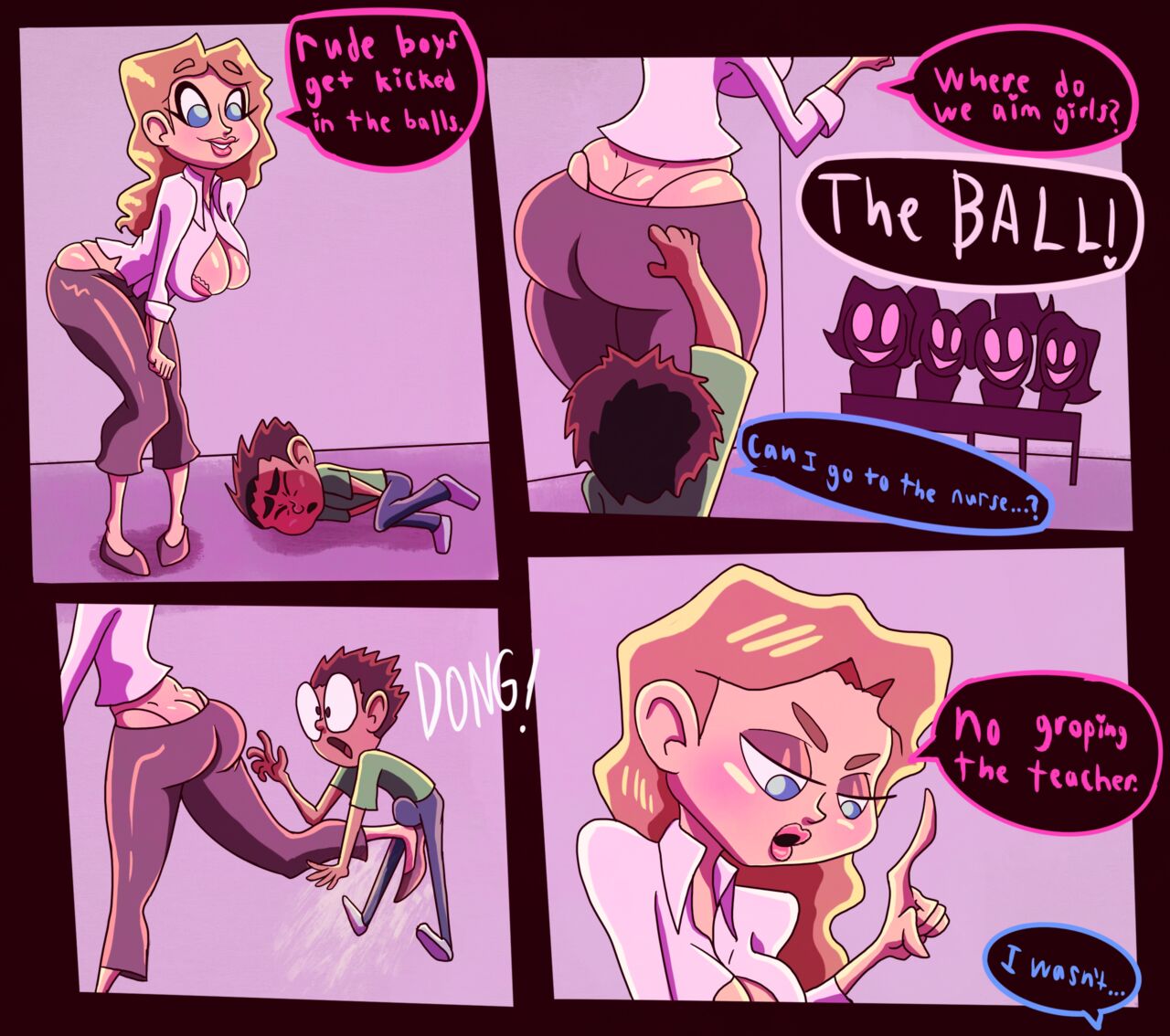 Ballbusting Bimbo: Teacher Edition page 3 full
