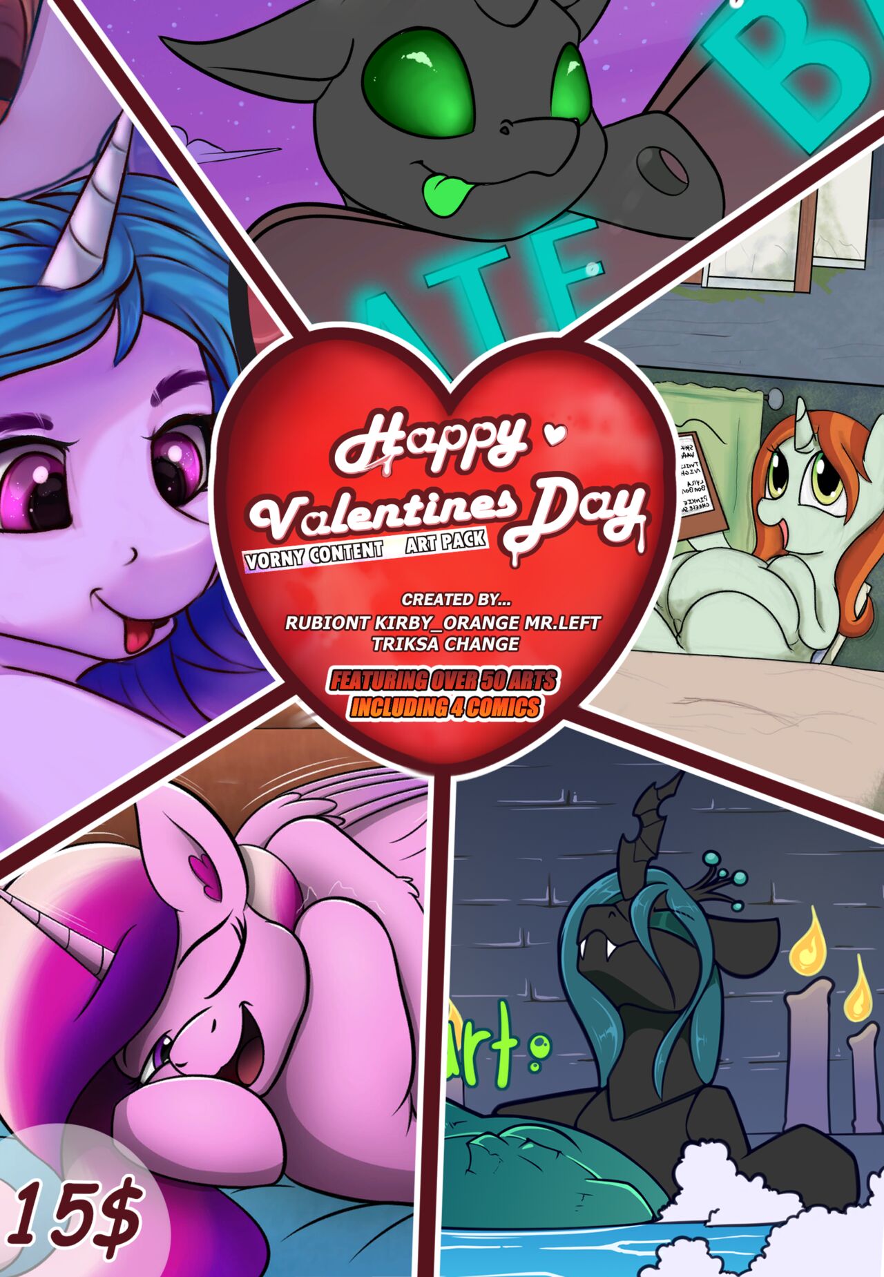 Happy Valentines Day Vorny Content Art pack page 1 full
