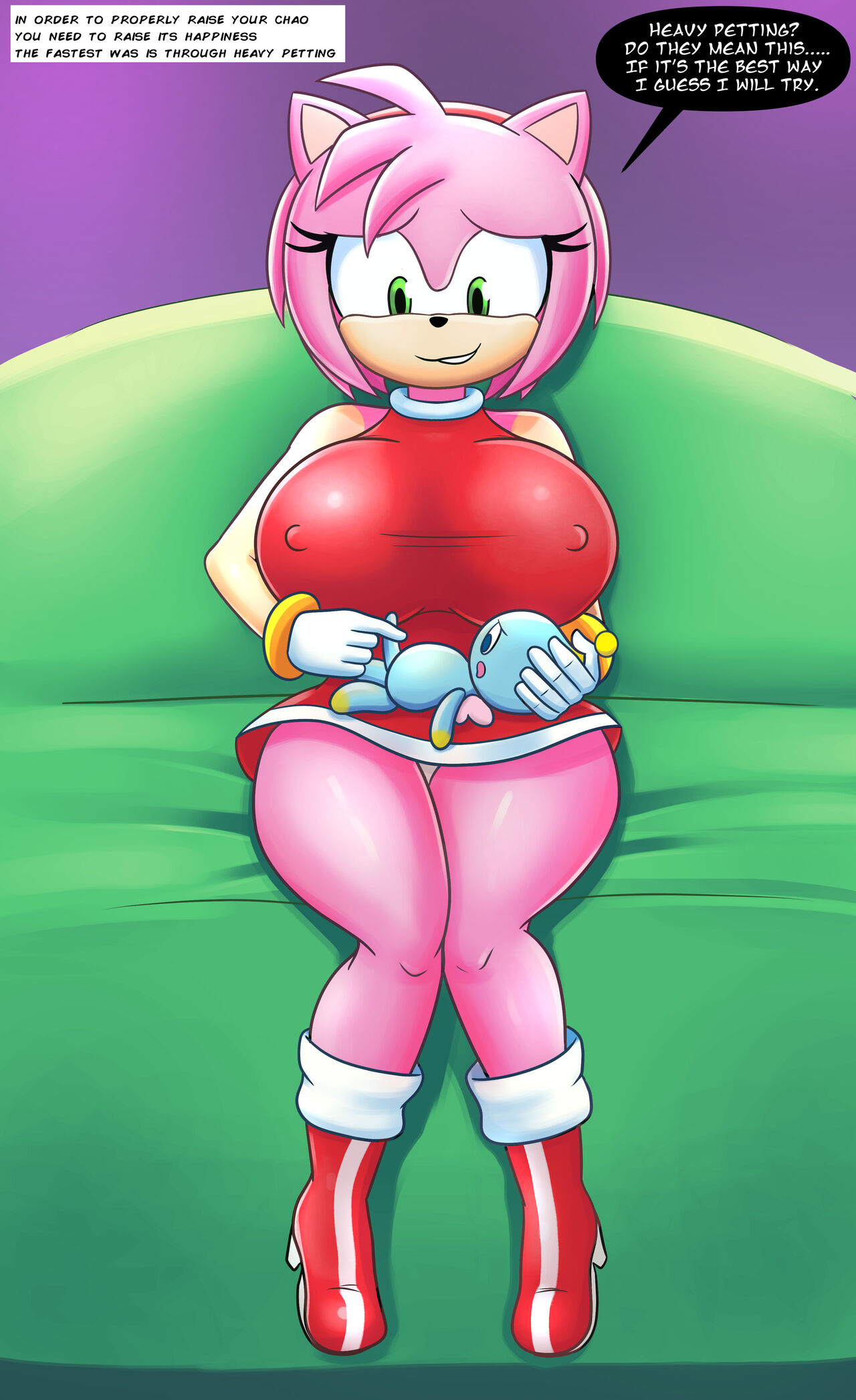 Amy Rose & Chao page 1 full