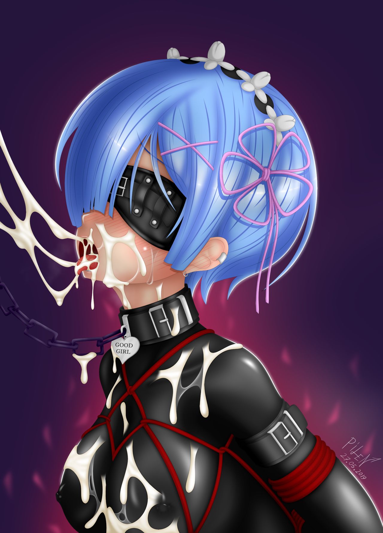 Re:Zero - Rem Bondage Bukkake - Page 4 - IMHentai