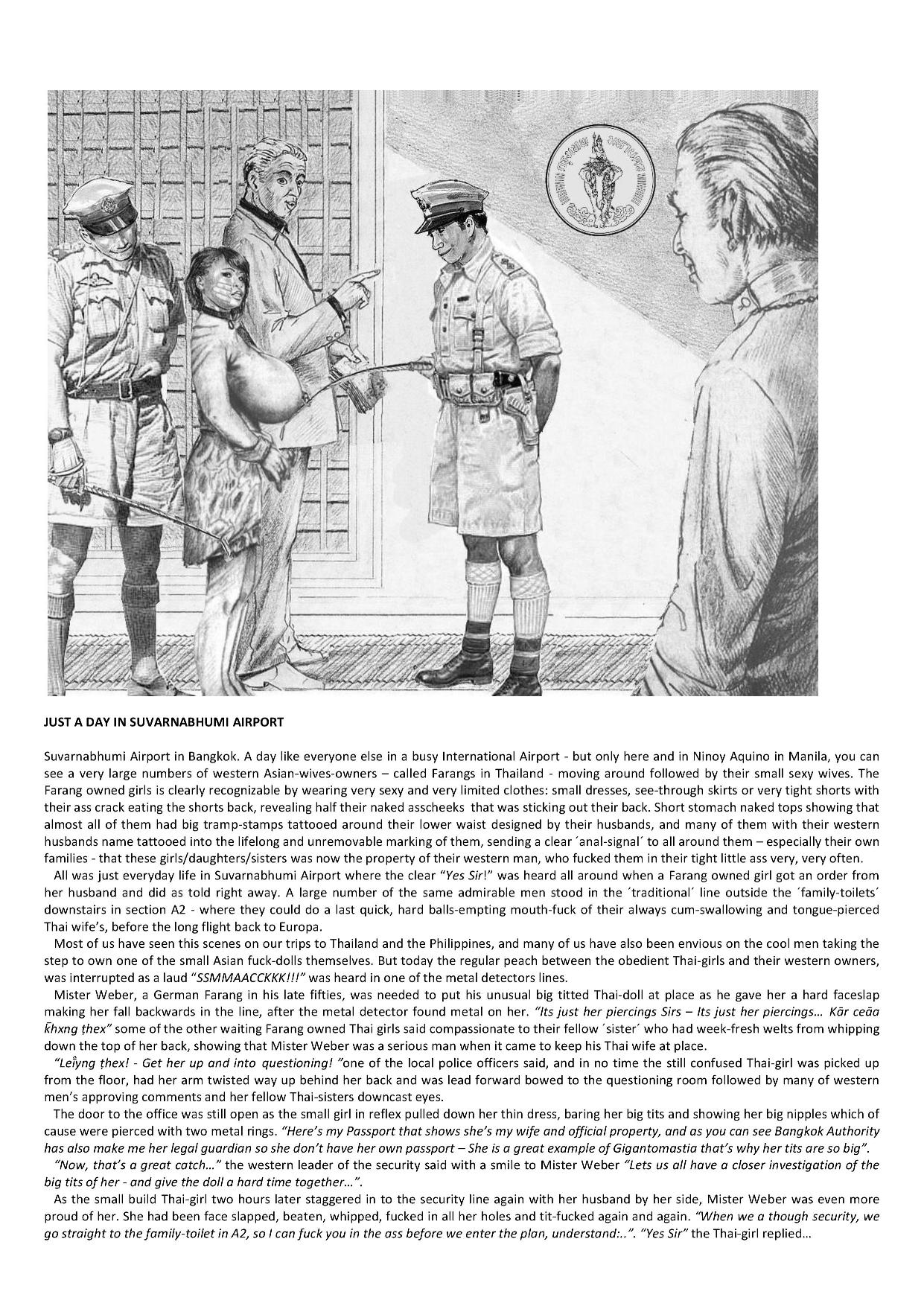 Joseph Farrel Re-drawings with text "Housewives in despair 3" page 6 full