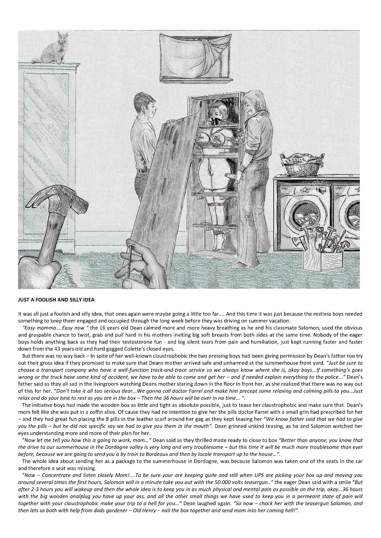 Joseph Farrel Re-drawings with text "Housewives in despair 3" page 7 full