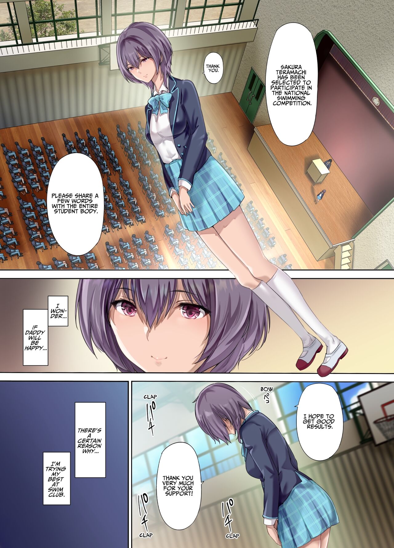 Houkago Dairizuma Sakura -Fuufu no Shinshitsu de Tanetsuke sareru Musume- | Afterschool Substitute Wife -A daughter inseminated in the master bedroom- page 2 full