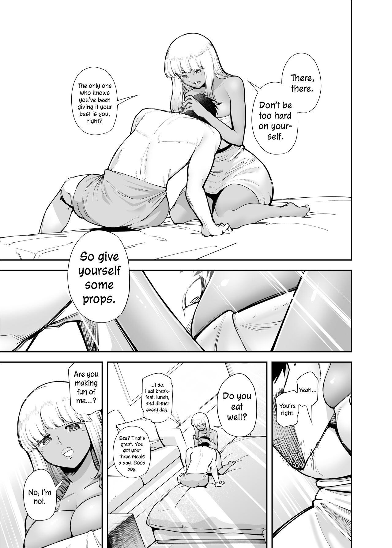 Oji-san o Yoshi Yoshi Shite Kureru Kuro Gal | A Black Gal Who Takes Care of an Older Man page 7 full
