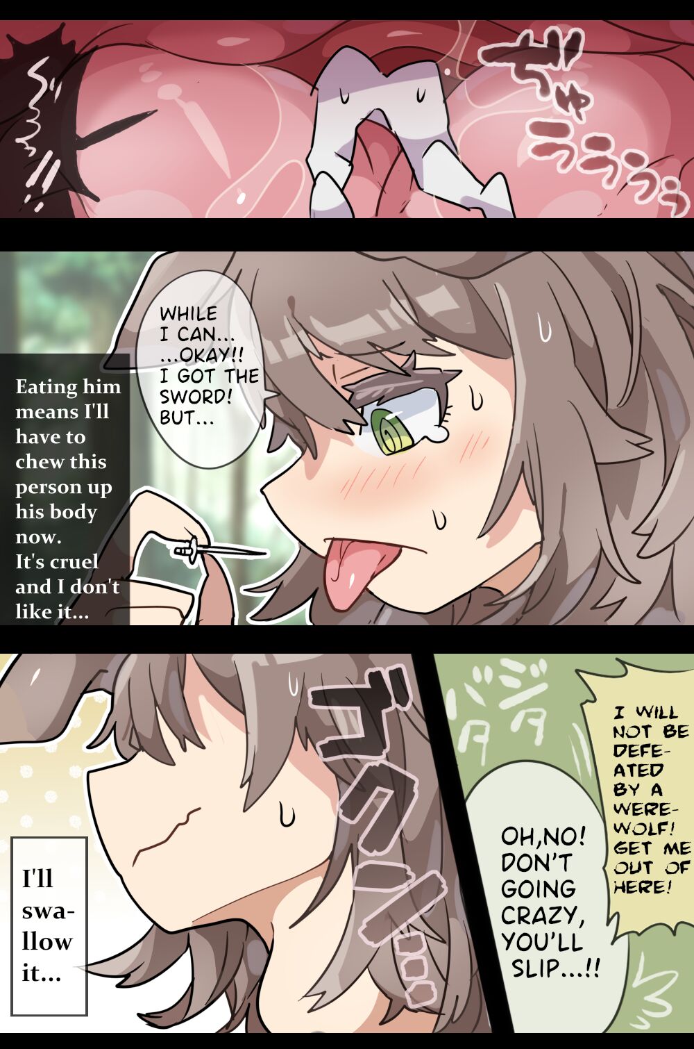 Giant Dog Girl VORE & GTS page 4 full
