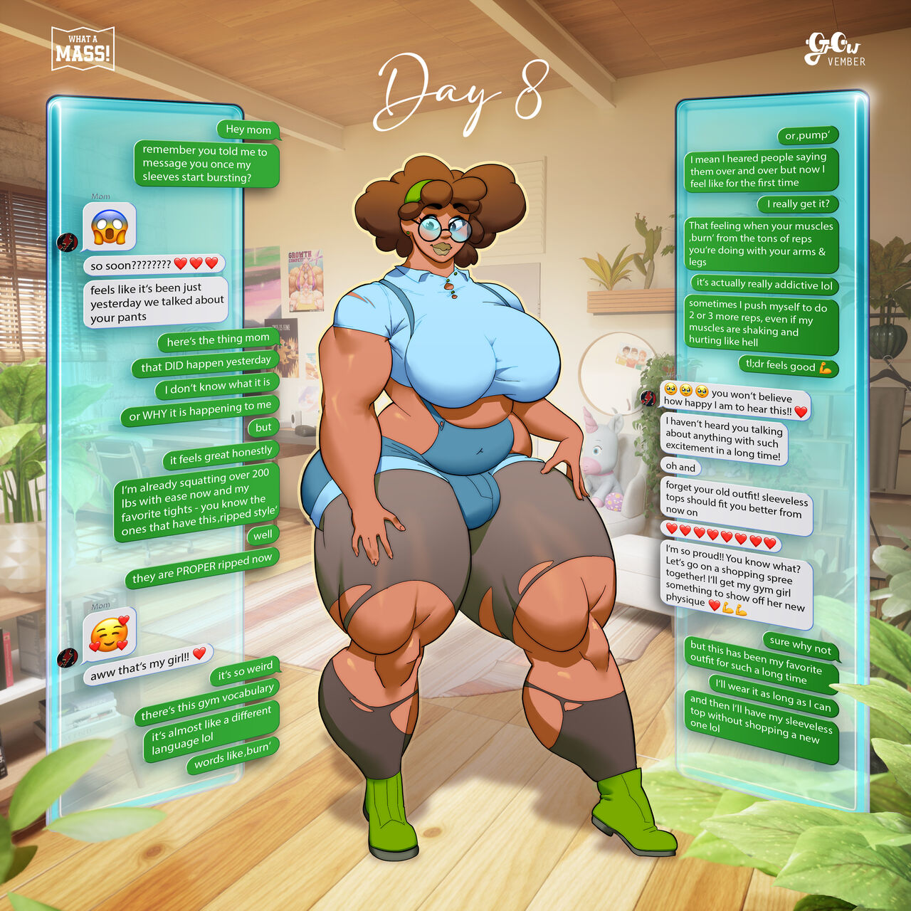 Tracy's Growvember - Hyper Muscle Futanari Growth Story page 9 full