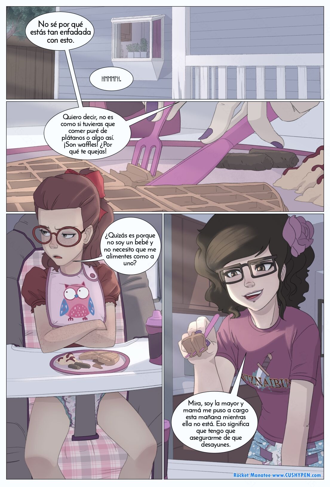 Artista - RocketManatee / Viola y Penny - COMIC ESPAÑOL page 1 full