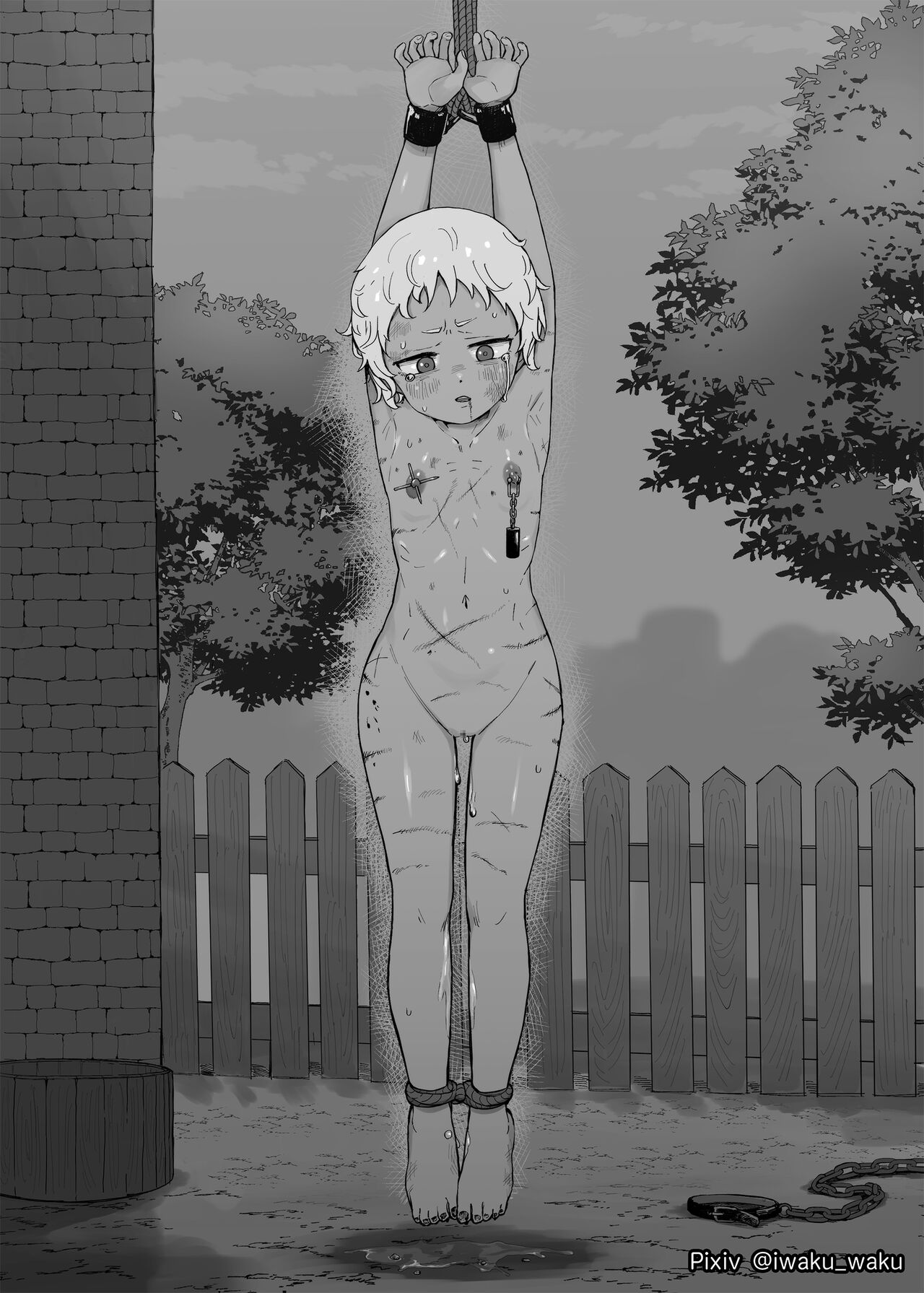 "Bangai Hen" Muchi de Utareru Dorei Shoujo | Slave girl being whipped page 9 full
