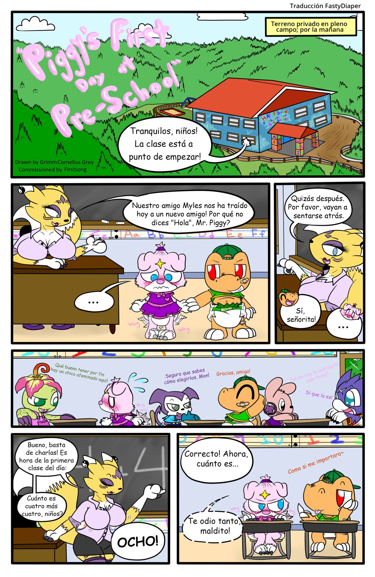 El Primer Día Preescolar de Piggy //Parte 1// page 1 full