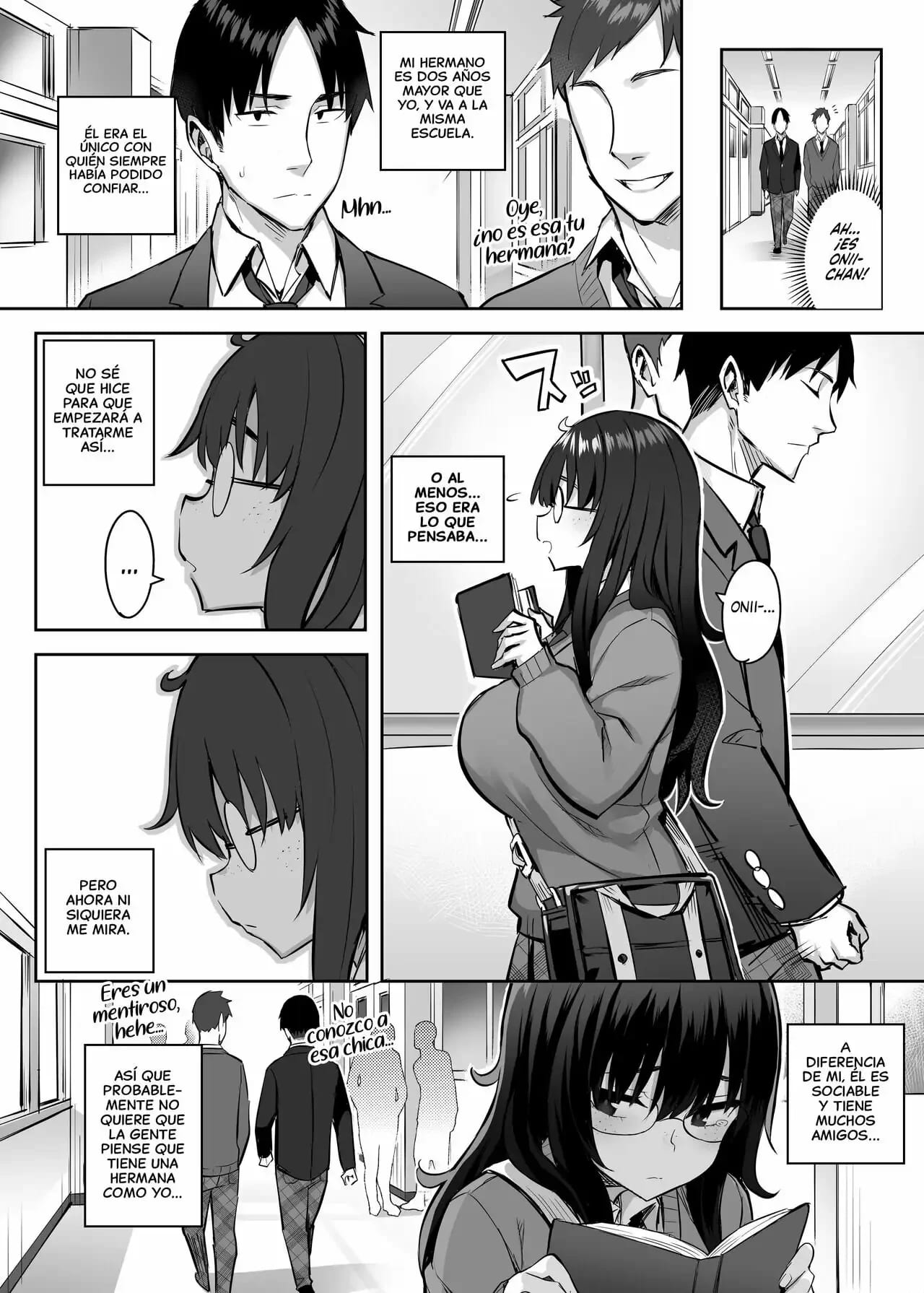 Moto InCha No Kyonyuu Yariman Imouto Ga Erosugite, Onii-Chan Wa Mou...!! Ch. 0-3 | Mi Hermanita Quien Era Una Comelibros Se Convirtió En Una Puta De Grandes Tetas, Entonces Yo...!! Ch. 0-3 page 5 full