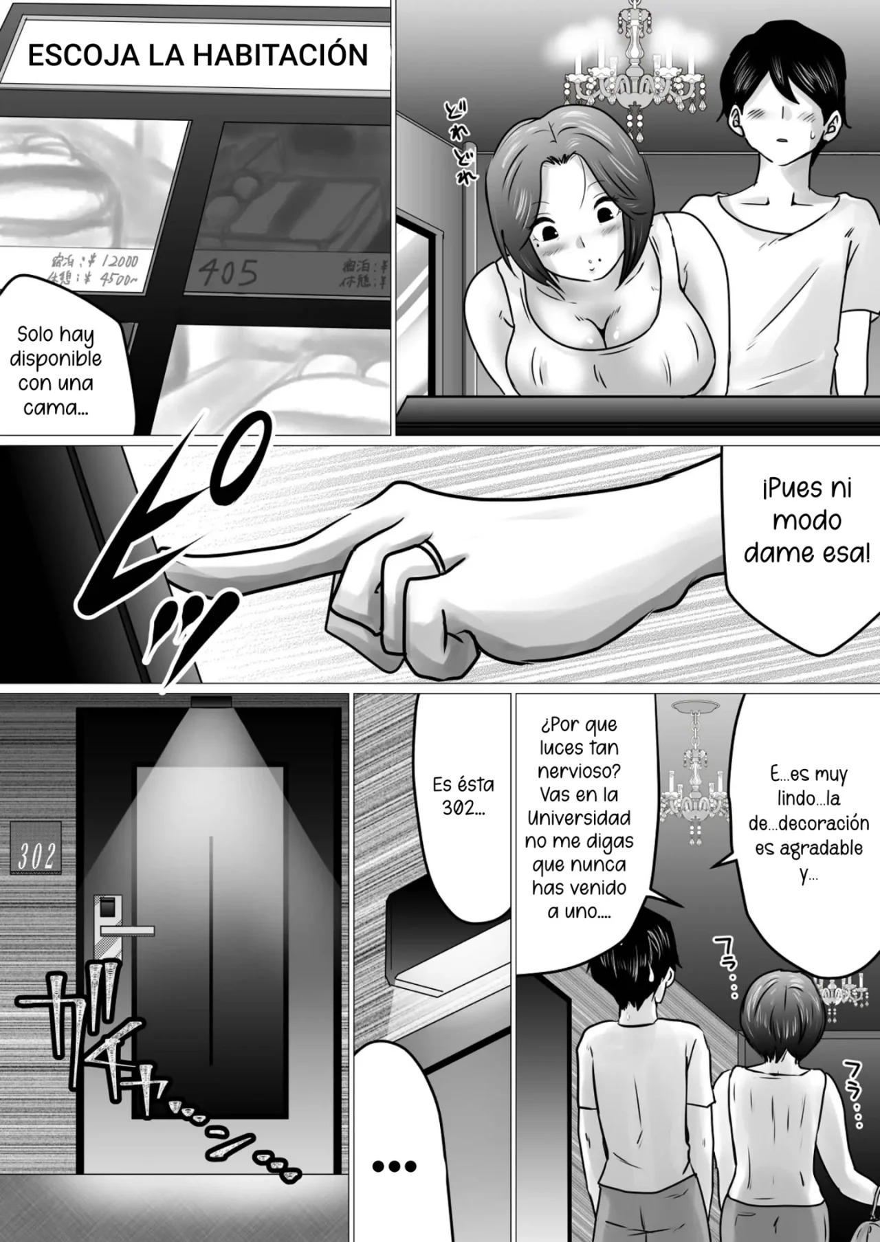 Jukubo to Futari de, Love Hotel . ~ Haha to Musuko… Misshitsu de Sugosu Kindan no Ichiya ~ | Pase la noche con mama en un love hotel page 10 full