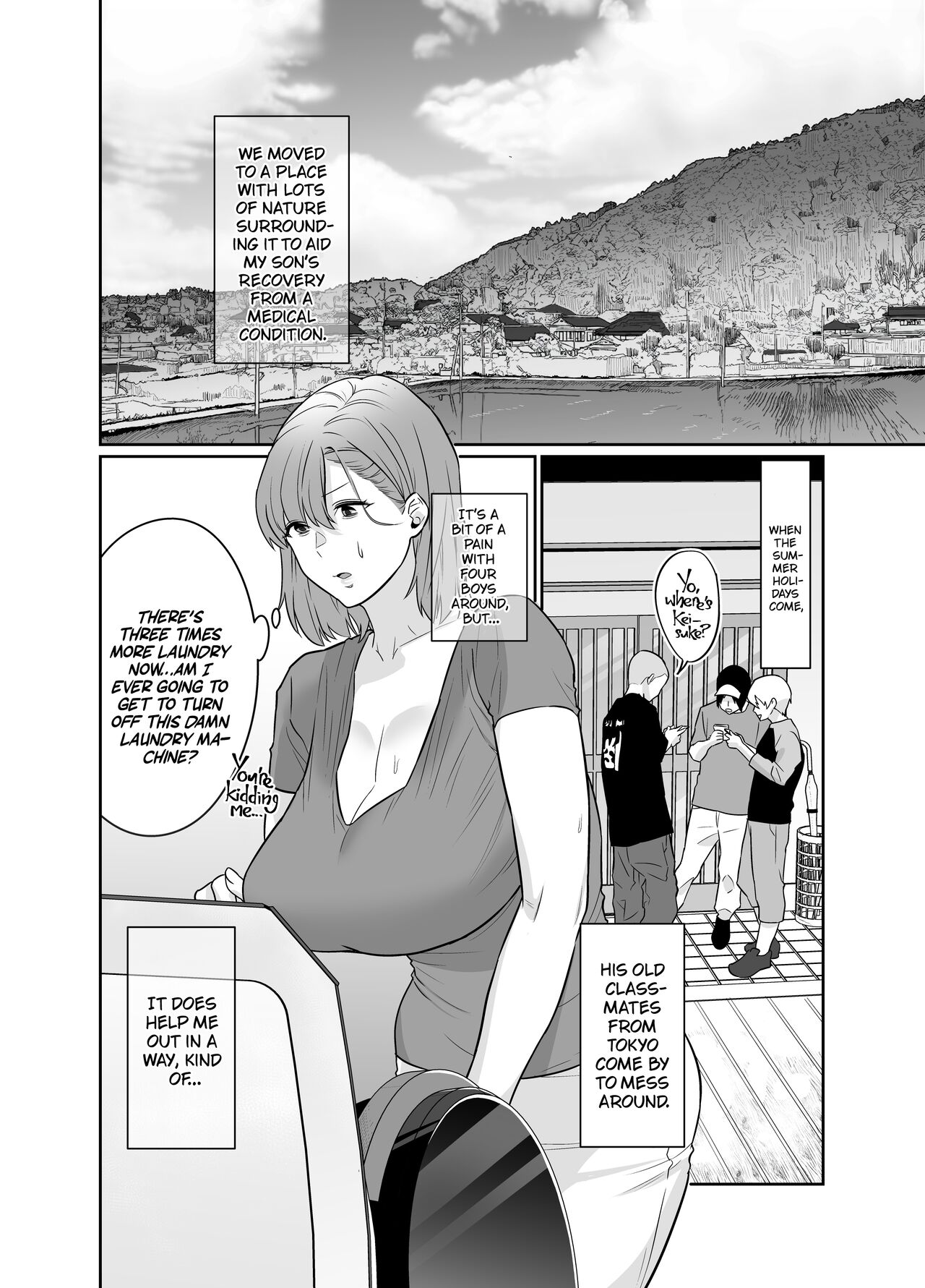 Natsu, Inaka. Tomodachi no Hahaoya to Amaku Tokeyuku Atsui Sex | Rural, Summer. Hot Sweet Sex with My Friend's Mom page 4 full