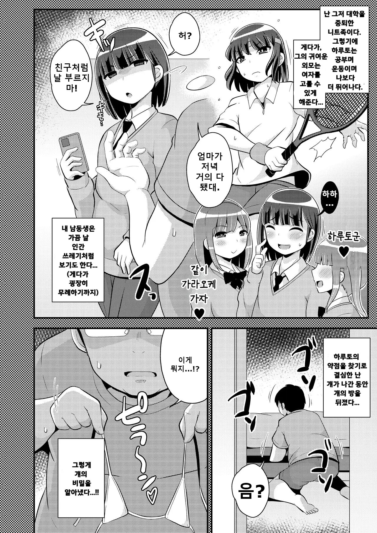 Namaiki Otouto no Seinou o Konekurimawashita Mesu ni Suru Hon | 나마이키 남동생의 정낭을 주물러서 암컷♂으로 만드는 책♥ page 3 full
