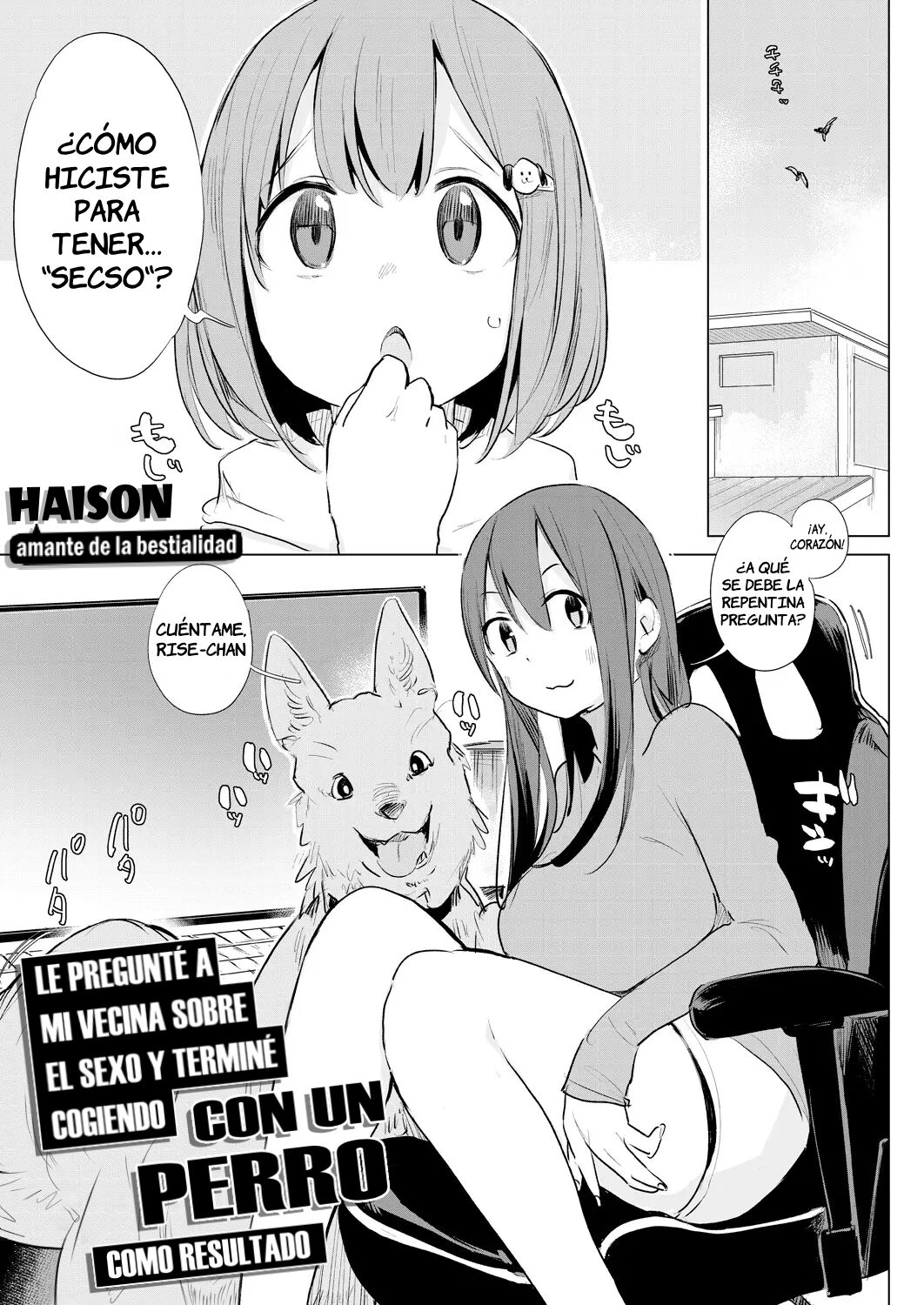 Kinjo no Onee-san ni Sex no Shitsumon o Shitara Inukan o Susumerareta  Hanashi | Le pregunté a mi vecina sobre el sexo y terminé cogiendo con un  perro como resultado - Page