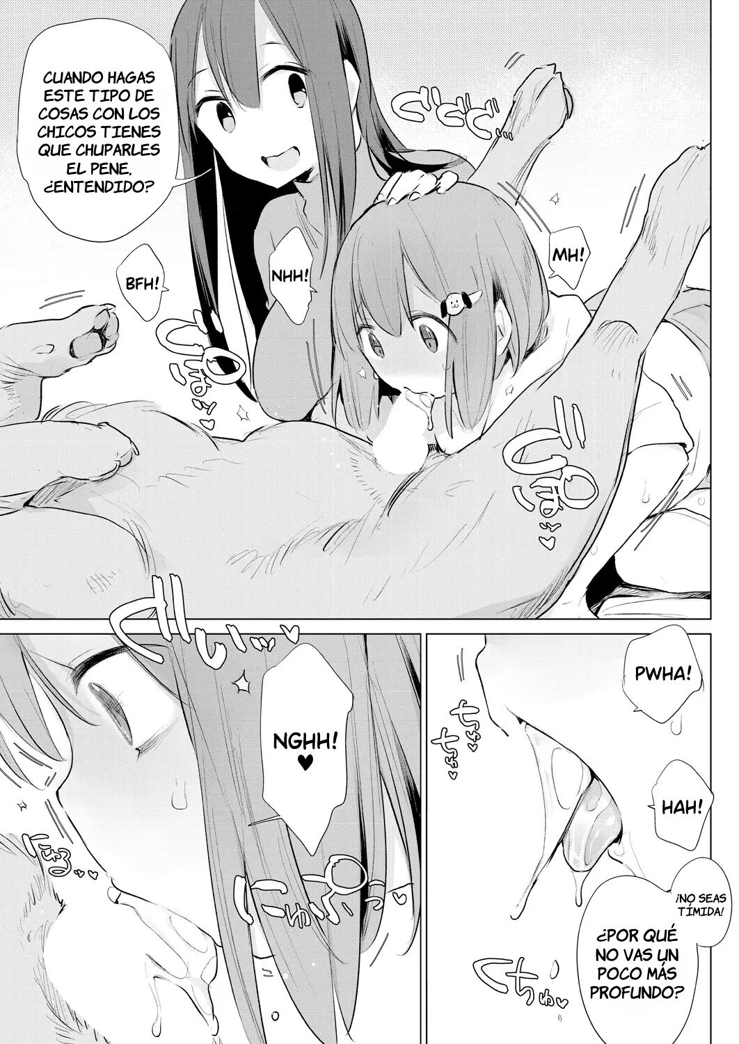 Kinjo no Onee-san ni Sex no Shitsumon o Shitara Inukan o Susumerareta Hanashi | Le pregunté a mi vecina sobre el sexo y terminé cogiendo con un perro como resultado page 8 full