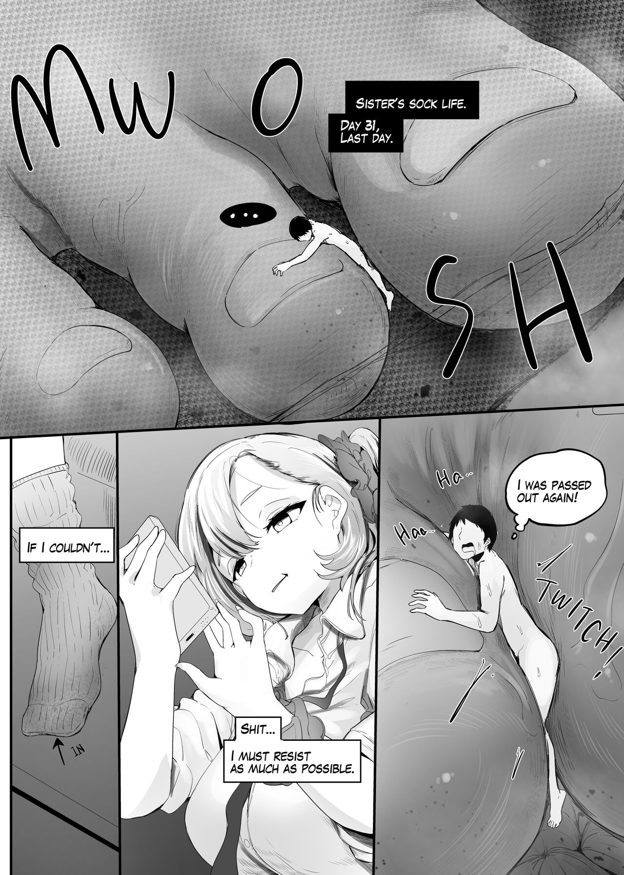 A situation in which the shrunken older brother is forced to spend a month in a sock page 3 full