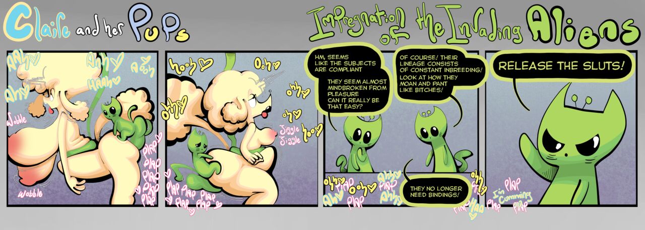 Claire and her Pups: Impregnation of the invading aliens page 10 full