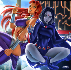 IzharDraws Starfire & Raven