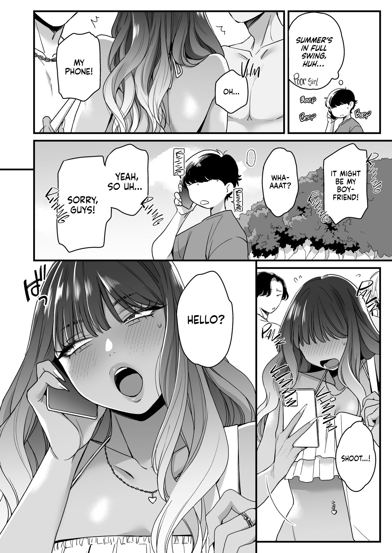 Natsu to Umi to Gal ×2 | Beach, Sun, And A Pair Of Gyarus! page 4 full