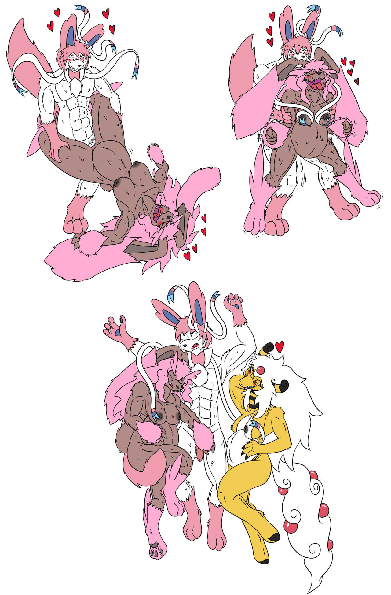 Joining The Bandits, Becoming a Herm Ampharos, A Delicious Renamon & Petra and Felina page 3 full