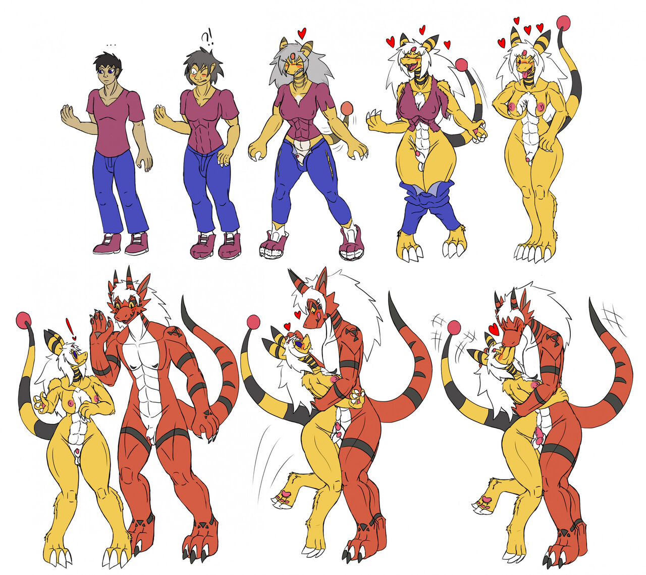Joining The Bandits, Becoming a Herm Ampharos, A Delicious Renamon & Petra and Felina page 4 full