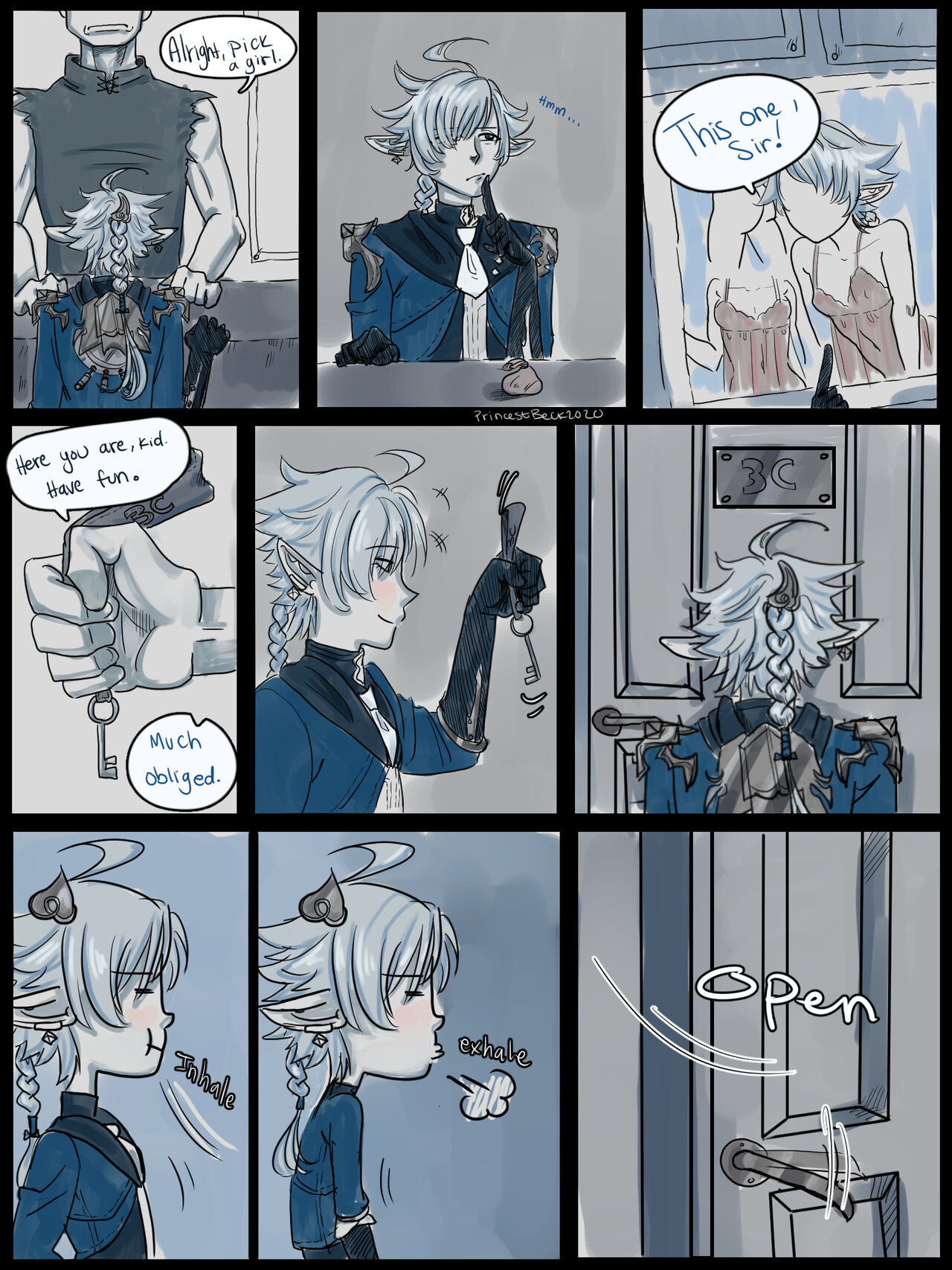 Alisaie x Alphinaud page 1 full