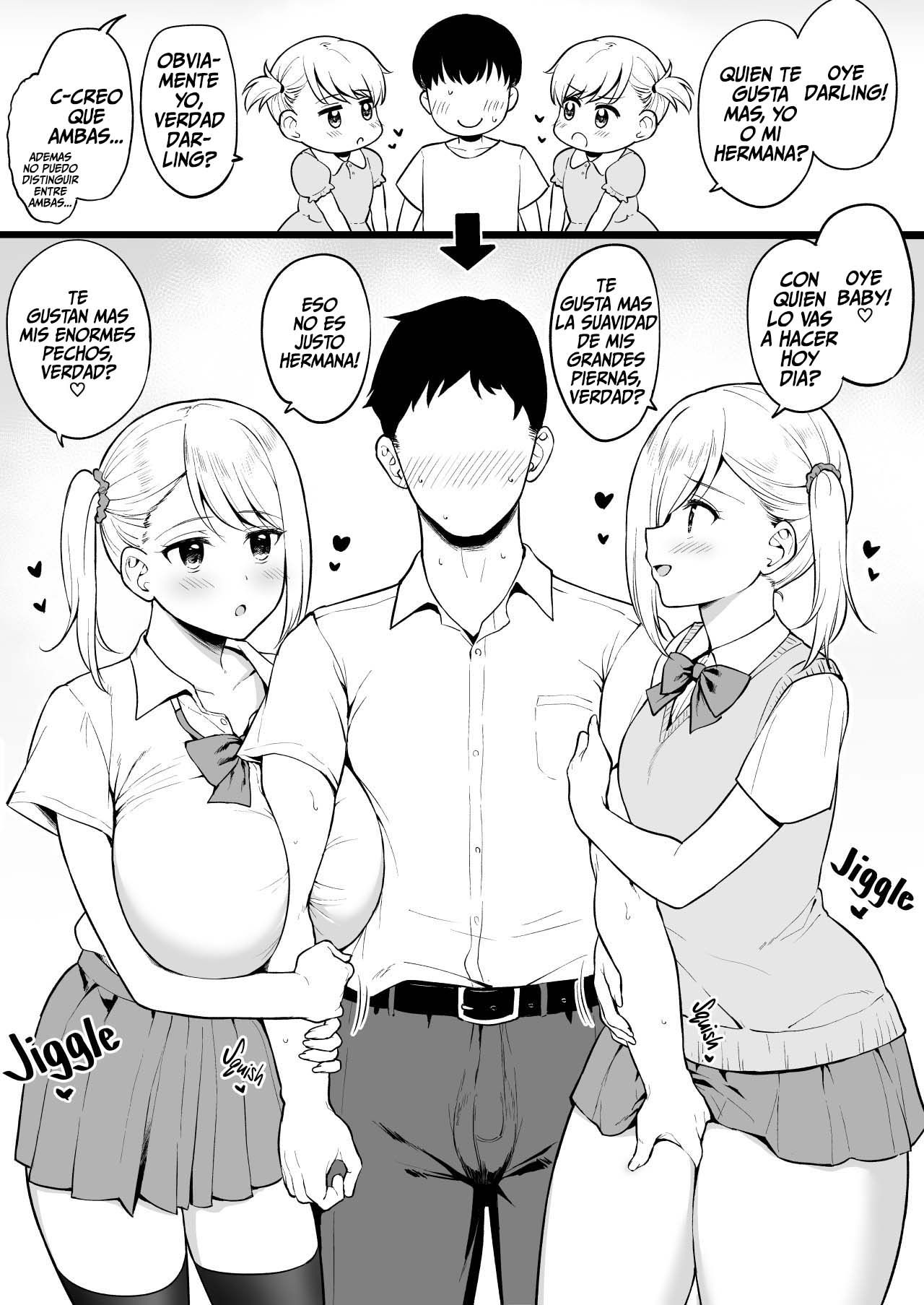 Kao wa Sokkuri nanoni Karada wa Sorezore Chigau Houkou ni Seichoushita Osananajimi no Futago-chan | Twin Childhood Friends with Identical Faces but Opposite Body Types page 1 full