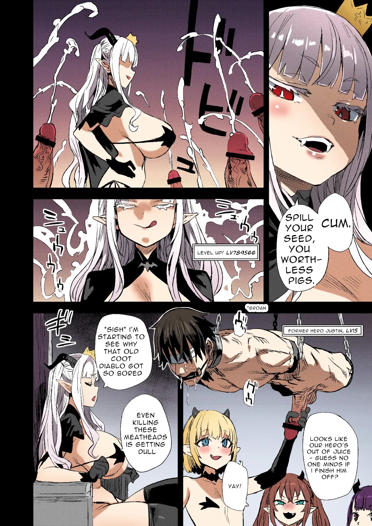 Succubus Joou vs Zako Goblin - Victim Girls R Colored page 6 full